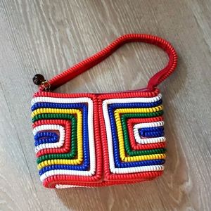 Vintage 70s telephone cord purse